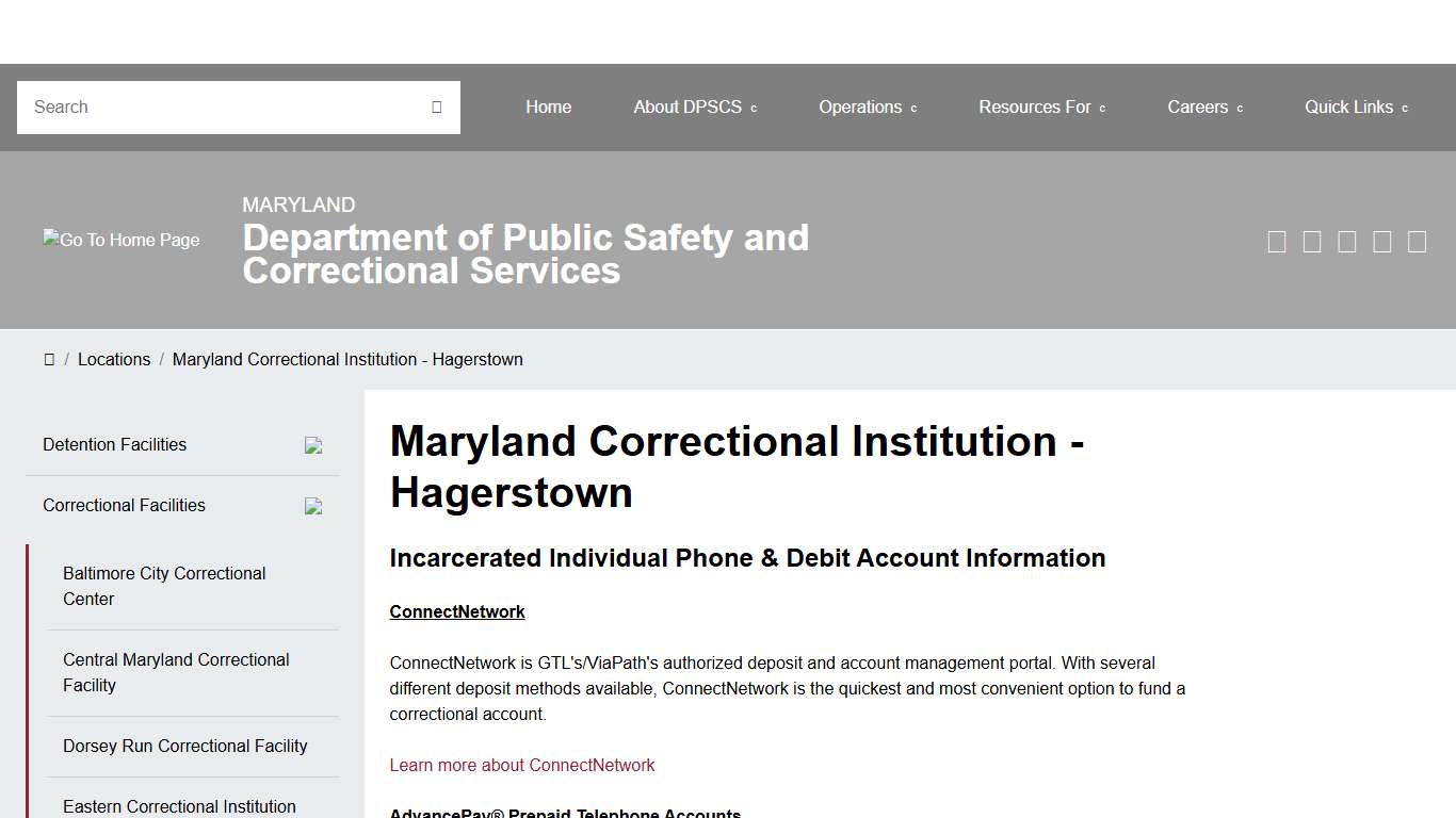 DPSCS - Maryland Correctional Institution - Hagerstown